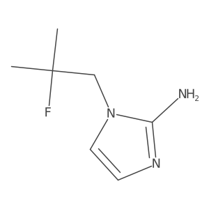 1-(2-fluoro-2-methylpropyl)-1H-imidazol-2-amine结构式