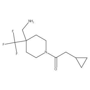 1-[4-(Aminomethyl)-4-(trifluoromethyl)piperidin-1-yl]-2-cyclopropylethan-1-one Structure