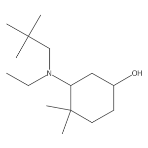 3-[(2,2-Dimethylpropyl)(ethyl)amino]-4,4-dimethylcyclohexan-1-ol结构式