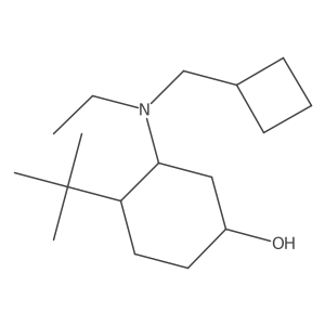 4-Tert-butyl-3-[(cyclobutylmethyl)(ethyl)amino]cyclohexan-1-ol Structure