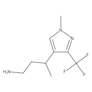 3-[1-methyl-3-(trifluoromethyl)-1H-pyrazol-4-yl]butan-1-amine结构式