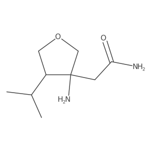 2-[3-Amino-4-(propan-2-yl)oxolan-3-yl]acetamide Structure