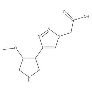 rac-2-{4-[(3R,4R)-4-methoxypyrrolidin-3-yl]-1H-1,2,3-triazol-1-yl}acetic acid Structure