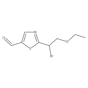 2-(1-Bromo-2-ethoxyethyl)-1,3-thiazole-5-carbaldehyde Structure