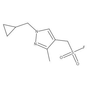 [1-(cyclopropylmethyl)-3-methyl-1H-pyrazol-4-yl]methanesulfonyl fluoride Structure