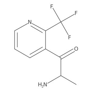 2-Amino-1-[2-(trifluoromethyl)pyridin-3-yl]propan-1-one结构式