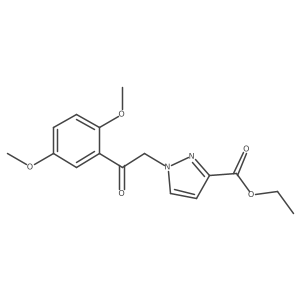 Ethyl 1-[2-(2,5-dimethoxyphenyl)-2-oxoethyl]pyrazole-3-carboxylate Structure