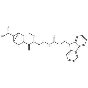 (1R,5S)-3-[4-({[(9H-fluoren-9-yl)methoxy]carbonyl}amino)-2-methoxybutanoyl]-3-azabicyclo[3.1.0]hexane-6-carboxylic acid结构式