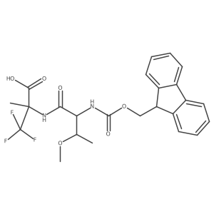 2-[2-({[(9H-fluoren-9-yl)methoxy]carbonyl}amino)-3-methoxybutanamido]-3,3,3-trifluoro-2-methylpropanoic acid结构式