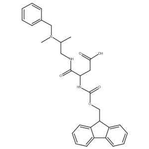 3-({2-[benzyl(methyl)amino]propyl}carbamoyl)-3-({[(9H-fluoren-9-yl)methoxy]carbonyl}amino)propanoic acid Structure