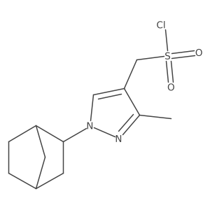(1-{bicyclo[2.2.1]heptan-2-yl}-3-methyl-1H-pyrazol-4-yl)methanesulfonyl chloride结构式