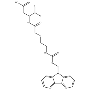 3-(2-{[2-({[(9H-fluoren-9-yl)methoxy]carbonyl}amino)ethyl]sulfanyl}acetamido)-4,4-difluorobutanoic acid结构式
