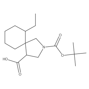 2-[(Tert-butoxy)carbonyl]-6-ethyl-2-azaspiro[4.5]decane-4-carboxylic acid结构式