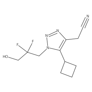 2-[5-cyclobutyl-1-(2,2-difluoro-3-hydroxypropyl)-1H-1,2,3-triazol-4-yl]acetonitrile结构式