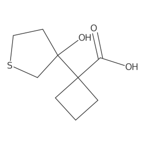 1-(3-Hydroxythiolan-3-yl)cyclobutane-1-carboxylic acid结构式