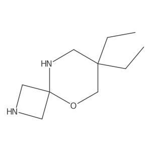 7,7-Diethyl-5-oxa-2,9-diazaspiro[3.5]nonane结构式