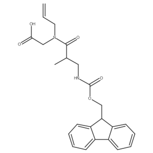 2-[3-({[(9H-fluoren-9-yl)methoxy]carbonyl}amino)-2-methyl-N-(prop-2-en-1-yl)propanamido]acetic acid Structure