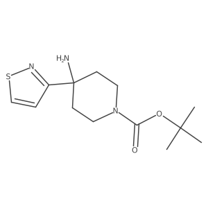 Tert-butyl 4-amino-4-(1,2-thiazol-3-yl)piperidine-1-carboxylate结构式