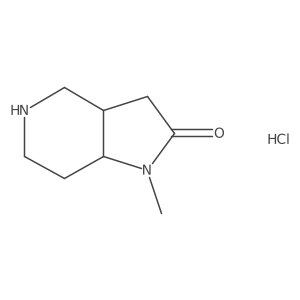 rac-(3aR,7aS)-1-methyl-octahydro-1H-pyrrolo[3,2-c]pyridin-2-one hydrochloride, cis Structure