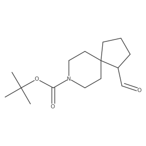 tert-Butyl 1-formyl-8-azaspiro[4.5]decane-8-carboxylate结构式