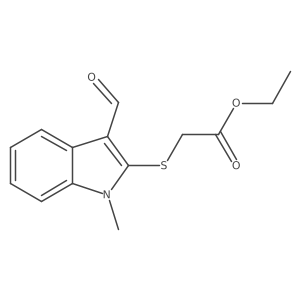 Ethyl [(3-formyl-1-methyl-1H-indol-2-yl)thio]acetate结构式