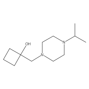 1-{[4-(Propan-2-yl)piperazin-1-yl]methyl}cyclobutan-1-ol结构式