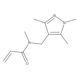 N-methyl-N-[(1,3,5-trimethylpyrazol-4-yl)methyl]prop-2-enamide结构式