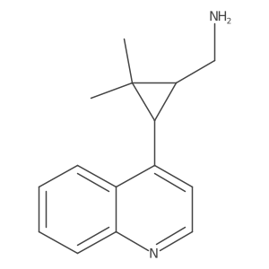 rac-[(1R,3R)-2,2-dimethyl-3-(quinolin-4-yl)cyclopropyl]methanamine Structure