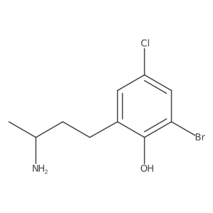 2-[(3S)-3-aminobutyl]-6-bromo-4-chlorophenol结构式