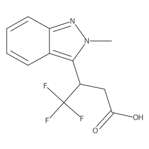 4,4,4-trifluoro-3-(2-methyl-2H-indazol-3-yl)butanoic acid Structure