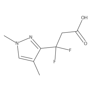 3-(1,4-dimethyl-1H-pyrazol-3-yl)-3,3-difluoropropanoic acid Structure