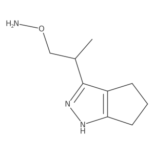 O-(2-{1H,4H,5H,6H-cyclopenta[c]pyrazol-3-yl}propyl)hydroxylamine结构式