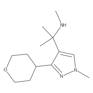 methyl({2-[1-methyl-3-(oxan-4-yl)-1H-pyrazol-4-yl]propan-2-yl})amine Structure