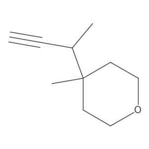 4-(But-3-yn-2-yl)-4-methyloxane Structure