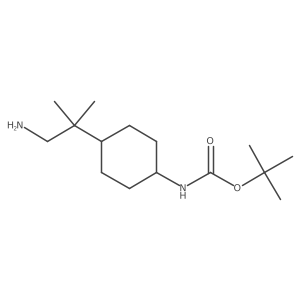tert-butyl N-[4-(1-amino-2-methylpropan-2-yl)cyclohexyl]carbamate结构式