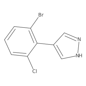 4-(2-bromo-6-chlorophenyl)-1H-pyrazole结构式