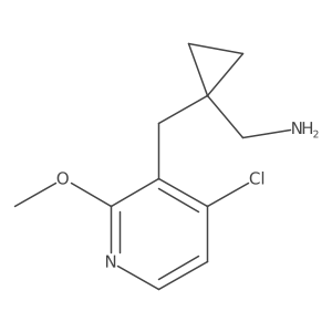 {1-[(4-Chloro-2-methoxypyridin-3-yl)methyl]cyclopropyl}methanamine Structure