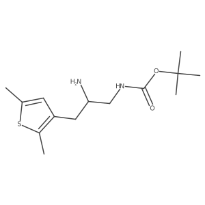 tert-butyl N-[2-amino-3-(2,5-dimethylthiophen-3-yl)propyl]carbamate Structure