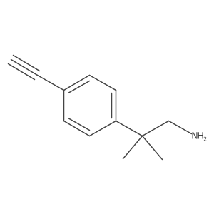 2-(4-Ethynylphenyl)-2-methylpropan-1-amine结构式