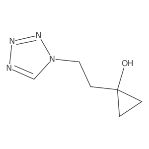 1-[2-(1H-1,2,3,4-tetrazol-1-yl)ethyl]cyclopropan-1-ol结构式