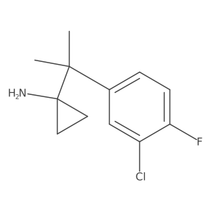 1-[2-(3-Chloro-4-fluorophenyl)propan-2-yl]cyclopropan-1-amine Structure