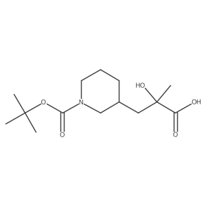 3-{1-[(Tert-butoxy)carbonyl]piperidin-3-yl}-2-hydroxy-2-methylpropanoic acid Structure