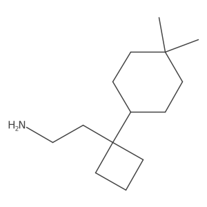 2-[1-(4,4-Dimethylcyclohexyl)cyclobutyl]ethan-1-amine Structure