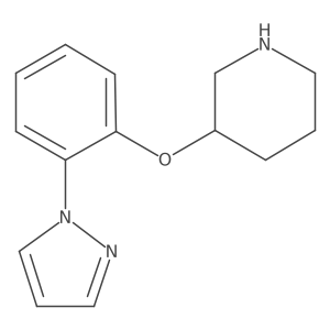 3-[2-(1H-pyrazol-1-yl)phenoxy]piperidine结构式