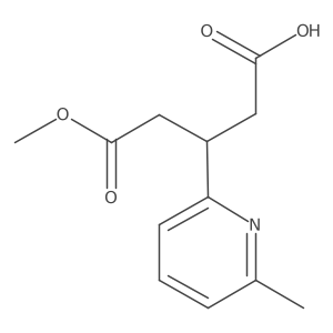 5-Methoxy-3-(6-methylpyridin-2-yl)-5-oxopentanoic acid Structure