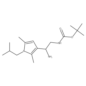 tert-butyl N-{2-amino-2-[2,5-dimethyl-1-(2-methylpropyl)-1H-pyrrol-3-yl]ethyl}carbamate Structure