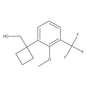 {1-[2-Methoxy-3-(trifluoromethyl)phenyl]cyclobutyl}methanol结构式
