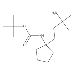 tert-butyl N-[1-(3-amino-3-methylbutyl)cyclopentyl]carbamate结构式