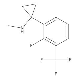1-[2-fluoro-3-(trifluoromethyl)phenyl]-N-methylcyclopropan-1-amine结构式