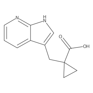 1-({1H-pyrrolo[2,3-b]pyridin-3-yl}methyl)cyclopropane-1-carboxylic acid结构式